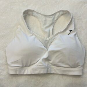 Gymshark White Racerback Sports Bra
